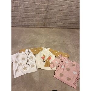 Lot‎ of 3 Baby Girls Knit Sweaters Miniclasix 6-12 months